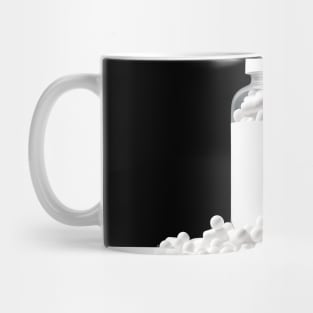 Hope Pills: A Bottle of Hope to cure the 2023 Hangover. Believe That You Are Able on a dark (Knocked Out) background Mug